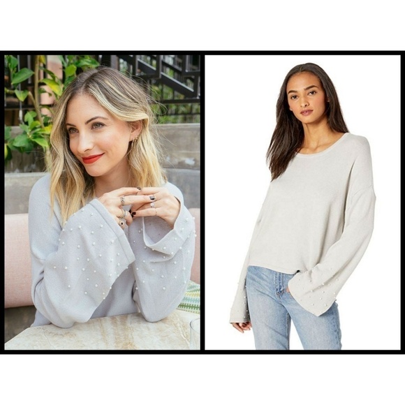 đź’•CUPCAKES & CASHMEREđź’• Pearl Bell Sleeve Sweater - Picture 6 of 8